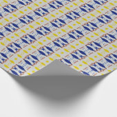 Stropdas-kleurstof textuur: shibori, kastanjebruin cadeaupapier (Hoek)