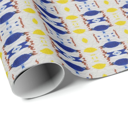 Stropdas-kleurstof textuur: shibori, kastanjebruin cadeaupapier (Rol Hoek)