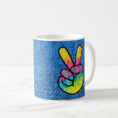 Stropdas-kleurstof vredessymbool koffiemok (Voorkant rechts)