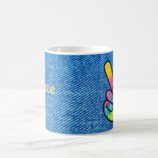 Stropdas-kleurstof vredessymbool koffiemok (Center)