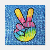 Stropdas-kleurstof vredessymbool magneet (Voorkant)