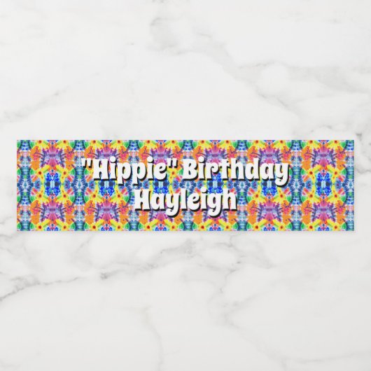 Stropdas-kleurstof Waterfles Etiket (Enkel label)