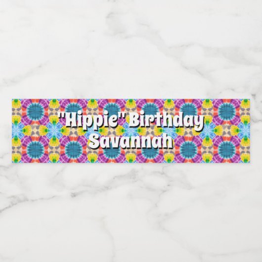 Stropdas-kleurstof Waterfles Etiket (Enkel label)