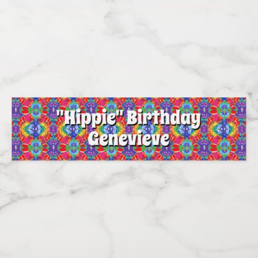 Stropdas-kleurstof waterflesetiket waterfles etiket (Enkel label)