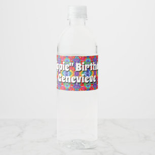 Stropdas-kleurstof waterflesetiket waterfles etiket
