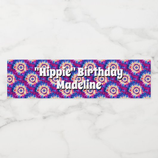 Stropdas-kleurstof waterflesetiket waterfles etiket (Enkel label)