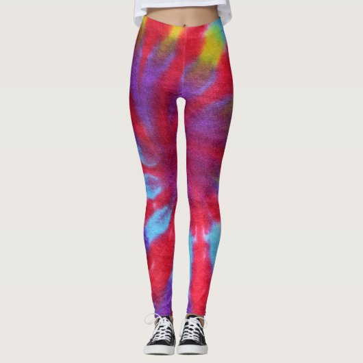 stropdas-kleurstofontwerp leggings (Voorkant)