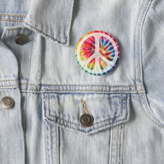 Stropdas-kleurstofsymbool Ronde Button 5,7 Cm (In situ)