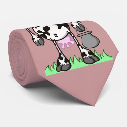 stropdas " koe " - cartoon (Opgerold)