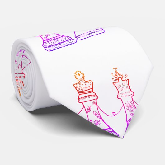 Stropdas Koning en koningin Chess Figures (Opgerold)