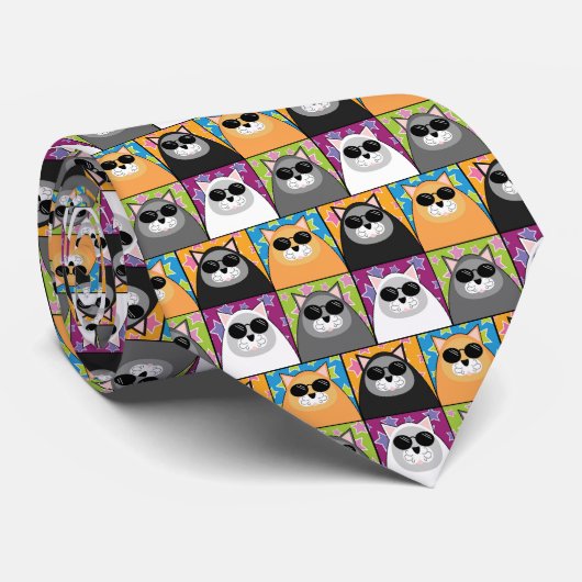 Stropdas kool kat (Opgerold)