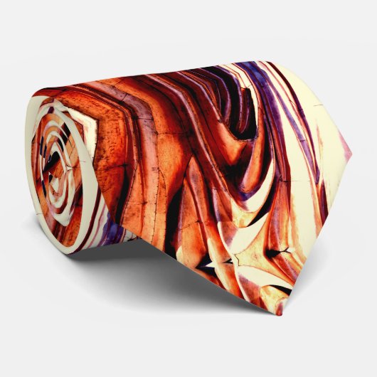 Stropdas koperen reflecties (Opgerold)