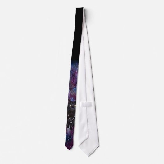 Stropdas kosmisch Kat (Achterkant)