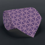 Stropdas lavender en Blue Geometric Pattern<br><div class="desc">Stropdas lavender en Blue Geometric Pattern</div>