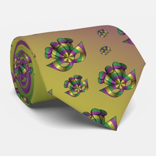 Stropdas Mannen Mardi Gras (Opgerold)