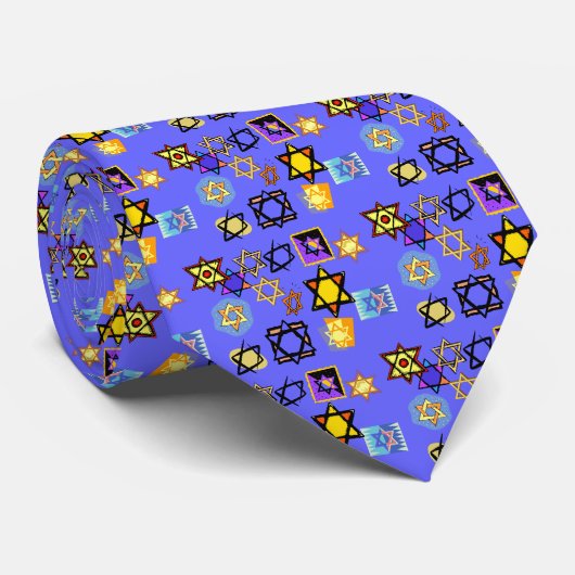 STROPDAS MANNEN MODE - MOGEN DAVID - STARS DAVID (Opgerold)