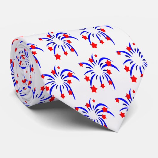 Stropdas mannen Patriottic Fireworks (Opgerold)