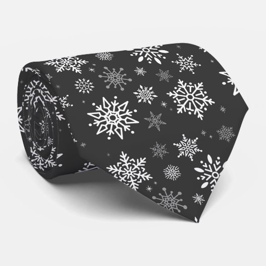 Stropdas mannen Stropdas-kerstsnowflakes (Opgerold)