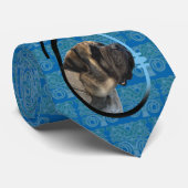 Stropdas Mastiff Profiel (Opgerold)