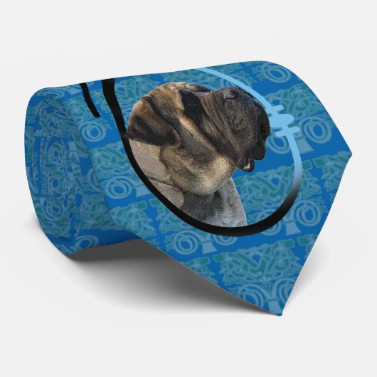 Stropdas Mastiff Profiel (Opgerold)