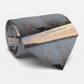 Stropdas meer Shore Sunset (Opgerold)