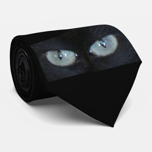 Stropdas - Meerdere groene katteogen (Opgerold)