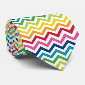 Stropdas - Meerkleurige zigzag 3 (Opgerold)