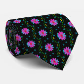 Stropdas met abstract bloemenpatroon (Opgerold)