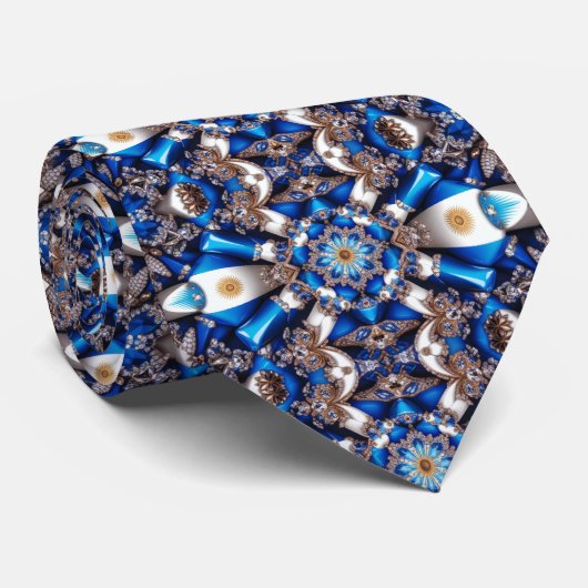 Stropdas met Argentijnse kleuren Design (Opgerold)