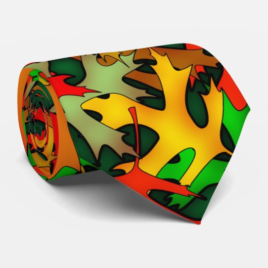 Stropdas met bladeren van falletbladeren (Opgerold)
