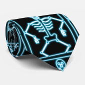 Stropdas met blauw skelet (Opgerold)