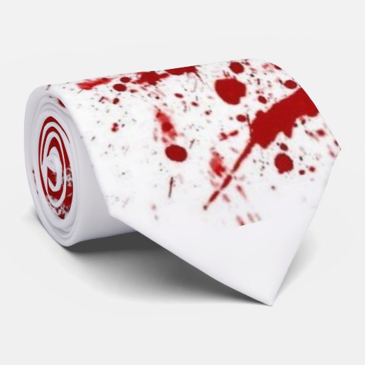Stropdas met bloedspreiding (Opgerold)
