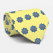Stropdas met Blue Arabesque Tessellation Pattern (Opgerold)