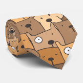 Stropdas met bruine Tan-Hondenliefhebber (Opgerold)