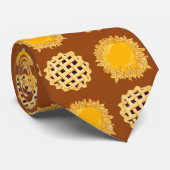 Stropdas met de nekstropdas van bosbessen en pompo (Opgerold)