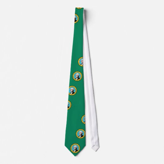 Stropdas met de vlag van de staat Washington - VS (Voorkant)