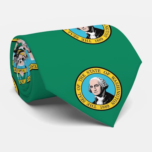 Stropdas met de vlag van de staat Washington - VS (Opgerold)