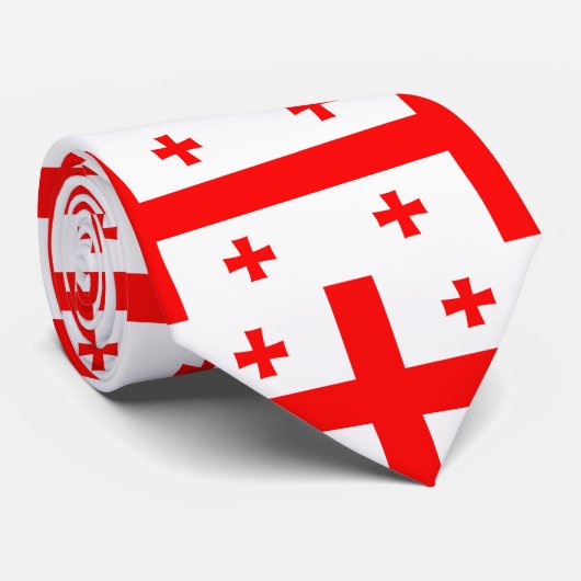 Stropdas met de vlag van Georgië (Opgerold)