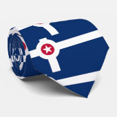 Stropdas met de vlag van Indianapolis, VS (Opgerold)