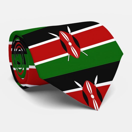 Stropdas met de vlag van Kenia (Opgerold)