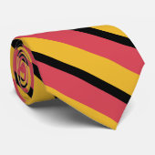 Stropdas met diagonaal streep Vermilion Gold en Bl (Opgerold)