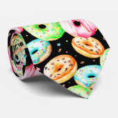 stropdas met een koel doughnooppatroon (Opgerold)