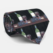 Stropdas met fleswijn en druiven (Opgerold)