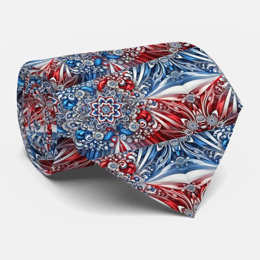 Stropdas met Franse kleuren Design (Opgerold)