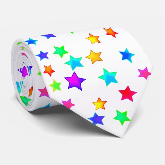 Stropdas met gekleurde sterren (Opgerold)