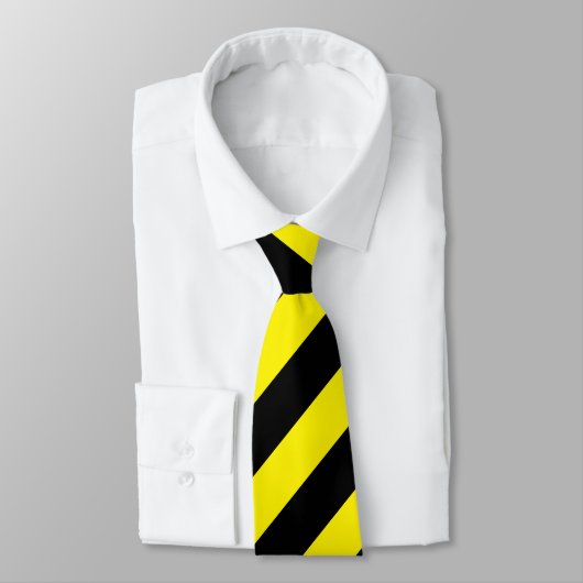Stropdas met gele en zwarte strepen (Gebonden)
