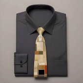 Stropdas met geometrische rechthoekige patronen