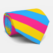 Stropdas met gestreepte pansexualiteitsvlag (Opgerold)