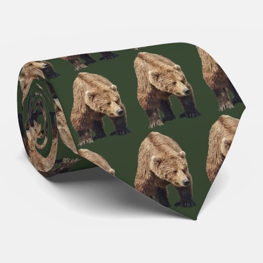Stropdas met grizzly beer (Opgerold)