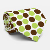 Stropdas met groene en bruine retro (Opgerold)